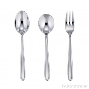 COMIART Stainless Steel Toddlers Kids Spoon and Fork Set 3-Piece Silverware Flatware Utensils for Toddler Kid and Child Ideal for Home and Preschools - B07997JD5L